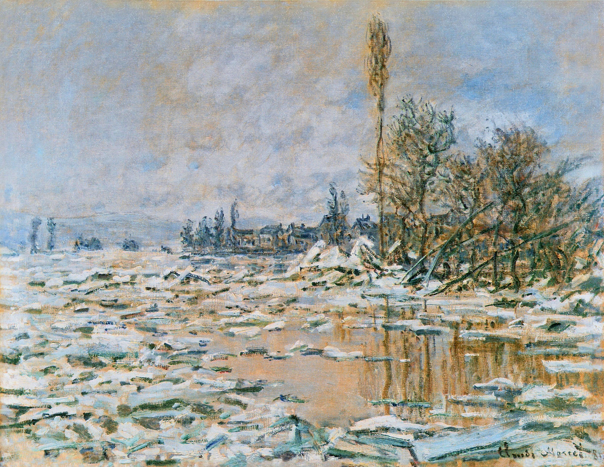 Breakup of Ice, Lavacourt, Grey Weather 1880